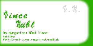 vince nubl business card